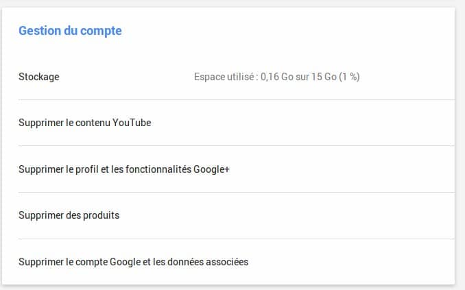 gestion compte gmail